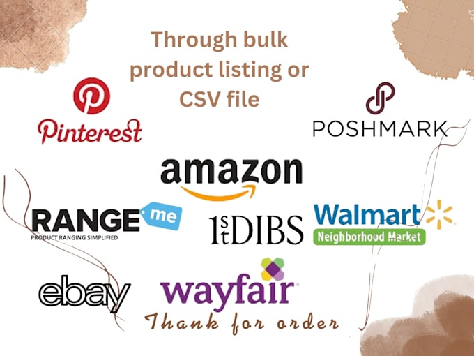 Gig Preview - List your product on wayfair, chairish,ebay, amazon, shopify