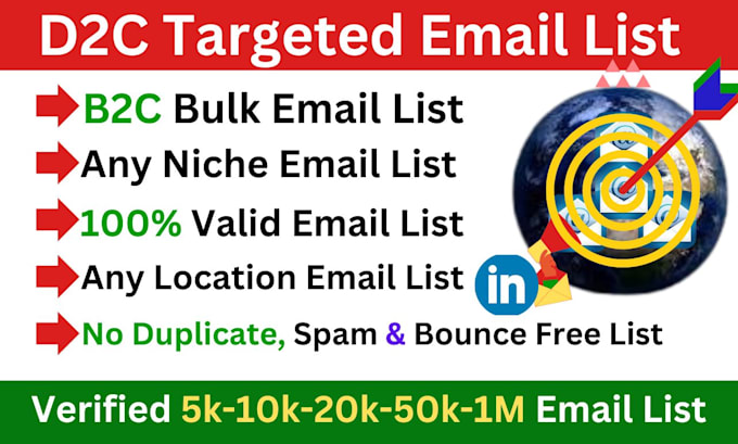 Gig Preview - Do niche targeted clean bulk email list, lead generation for email campings