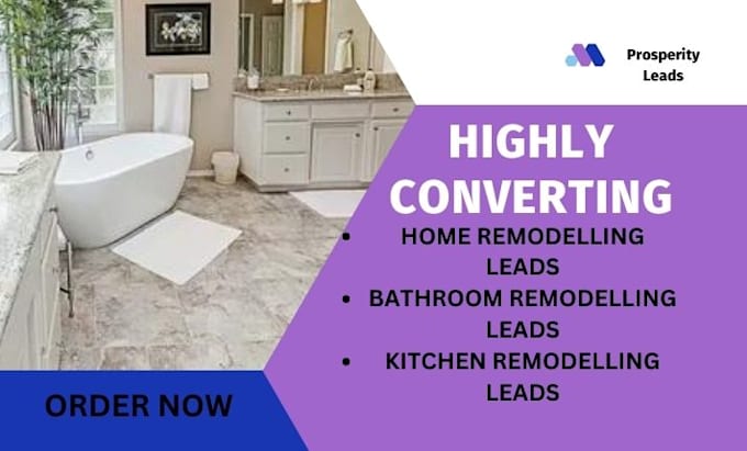 Gig Preview - Generate contractor leads kitchen remodelling leads bathroom reomdelling leads