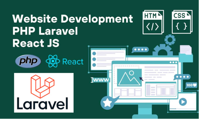 Gig Preview - Develop a website using PHP, laravel, and react