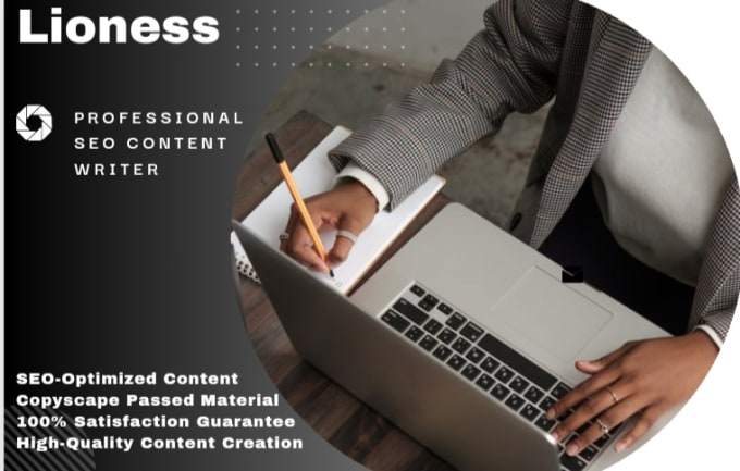 Gig Preview - Write professional SEO content engaging, creative, quality articles