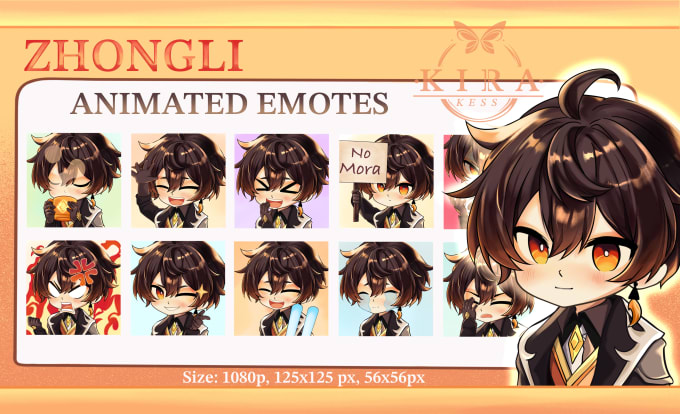 Gig Preview - Create chibi animated emotes for you