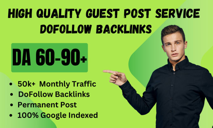 Gig Preview - Do high da guest post, guest posting with SEO dofollow backlinks