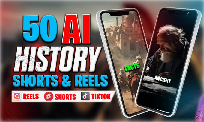 Gig Preview - Create monetizeable faceless ai history videos for youtube and tiktok shorts