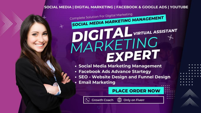 Gig Preview - Be creative social media marketing manager as virtual assistant for business