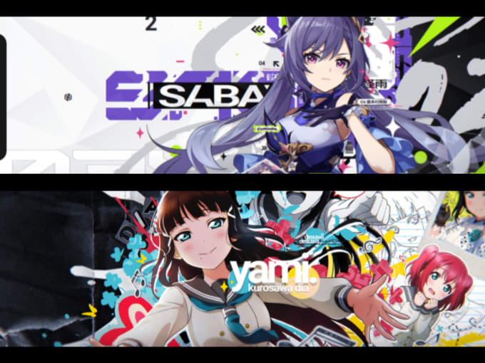 Gig Preview - Design unique anime banner for kick, twitch, discord, yt