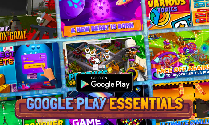 Gig Preview - Make the essential creatives for the google play store