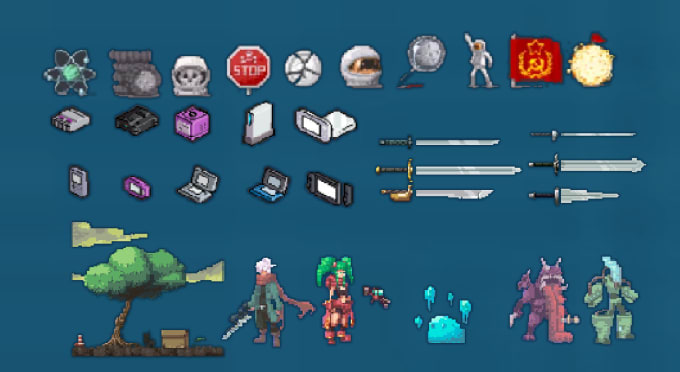 Gig Preview - Create pixel art for game assets