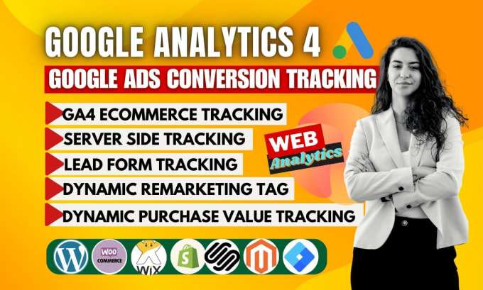 Gig Preview - Setup google ads conversion tracking, ga4 migration, ecommerce tracking, gtm