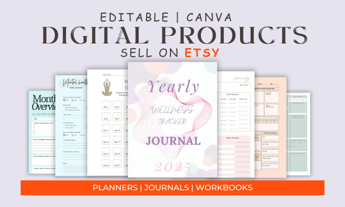 Bestseller - create canva editable digital downloads to sell on etsy, SEO