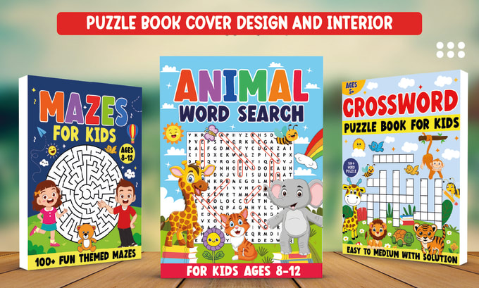 Gig Preview - Provide word search maze and sudoku word scramble activity puzzle book for KDP