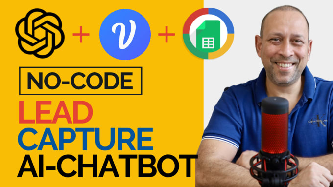 Gig Preview - Build a lead capture ai chatbot using voiceflow and chatgpt