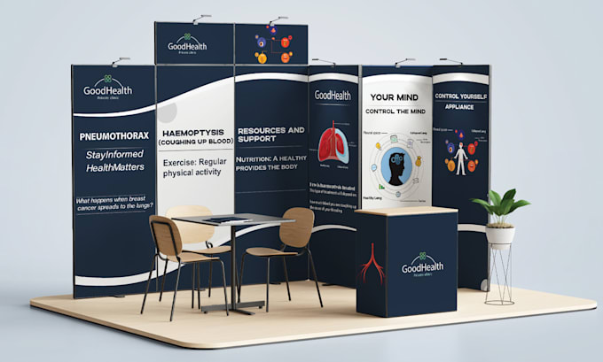 Gig Preview - Design trade show booth backdrop exhibition stand design roll trade show banner