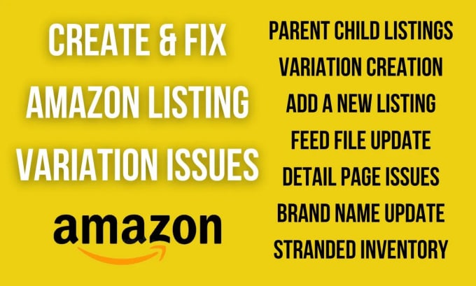 Gig Preview - Correcting the variation in your amazon product listing