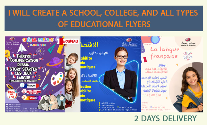 Gig Preview - Design a school and all types of educational flyers