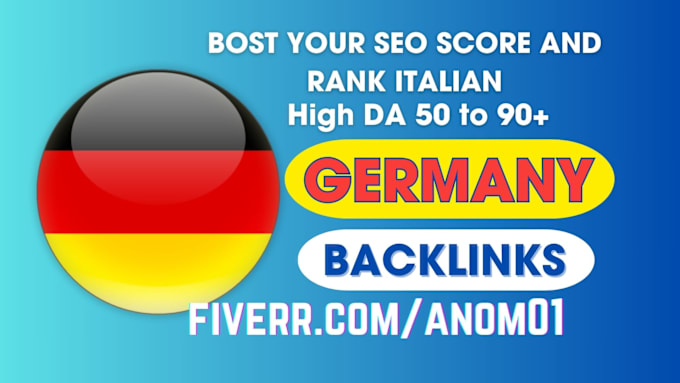 Gig Preview - Permanent germany backlinks with german SEO high da60 to 90