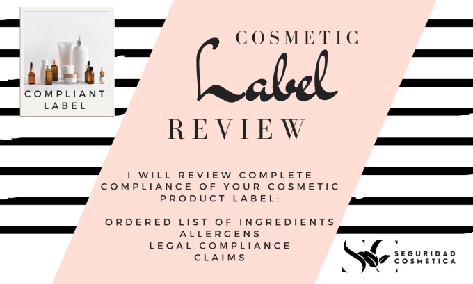 Gig Preview - Review cosmetic label compliance