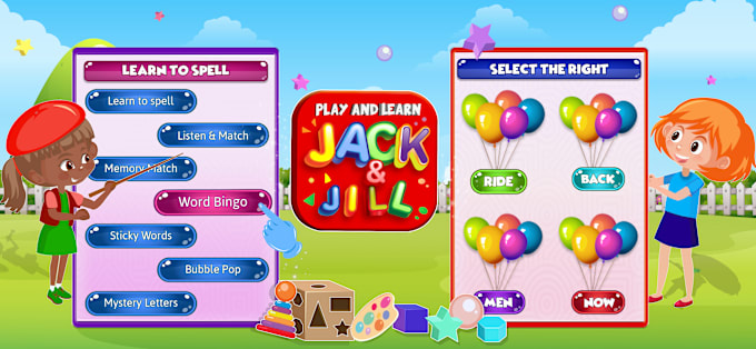 Gig Preview - Create an interactive sight words learning game for kids teach play with fun