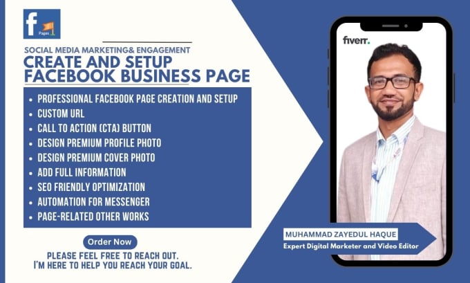 Gig Preview - Create and setup a facebook or linkedin business page or youtube channel