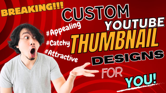 Gig Preview - Design amazing attractive and custom youtube thumbnail for you