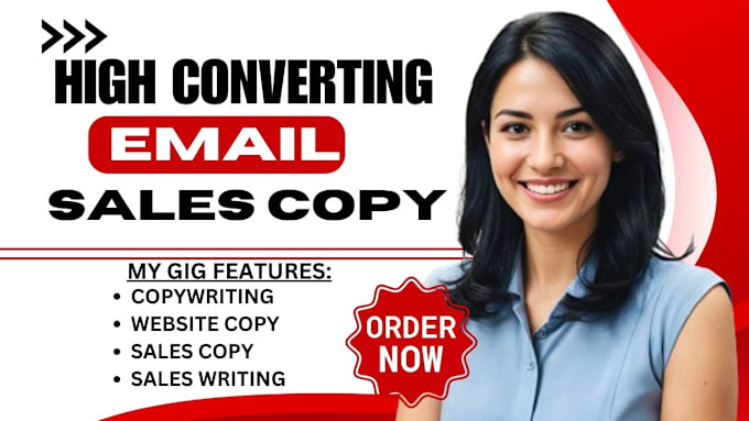 Gig Preview - Write converting email copy, email copywriting, sales email to drives sales