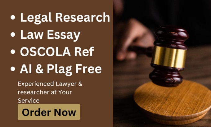 Gig Preview - Do legal research and law essay