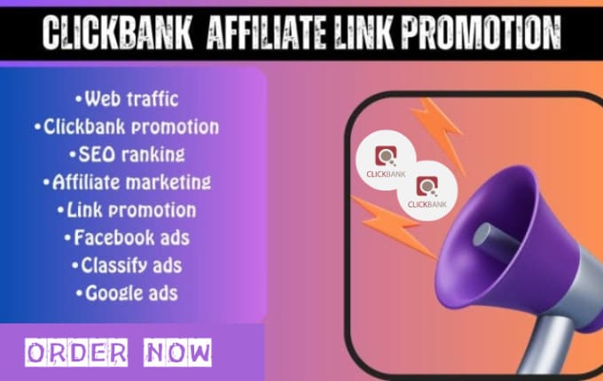 Gig Preview - Do clickbank to increase website traffic, affiliate link promotion