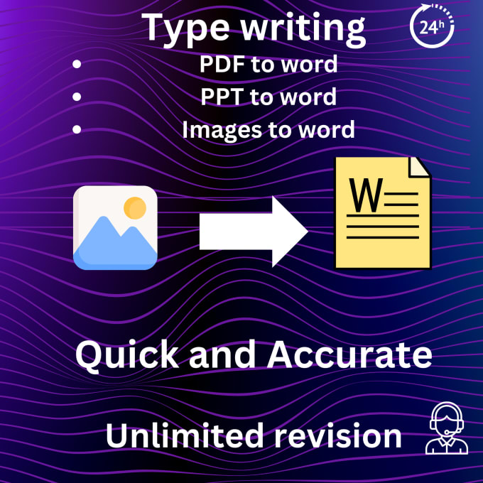 Gig Preview - Do fast typewrite copy from pdf, image to word