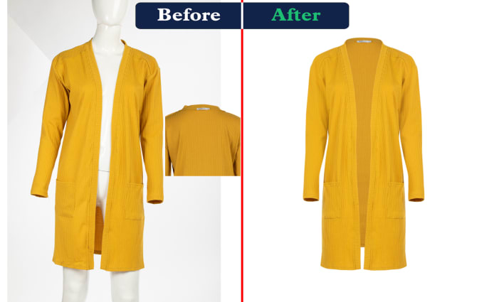 Gig Preview - Photography neck joint or ghost mannequin editing for apparel in photoshop