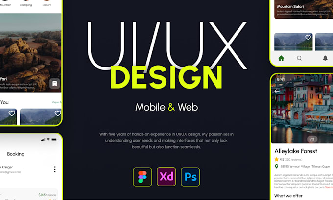 Bestseller - design any UI UX design, mobile app or website ui ux design