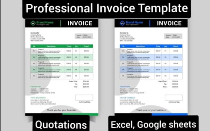 Gig Preview - Create auto calculating invoice, quotation, receipt, order form, price list