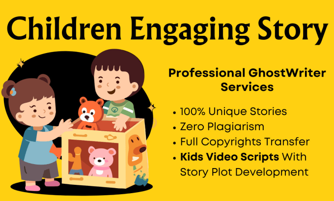 Gig Preview - Kids fiction ghostwriter ebook writer ghost book writer for children short story