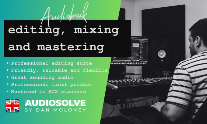 Gig Preview - Edit, mix and master your audiobook to acx standards