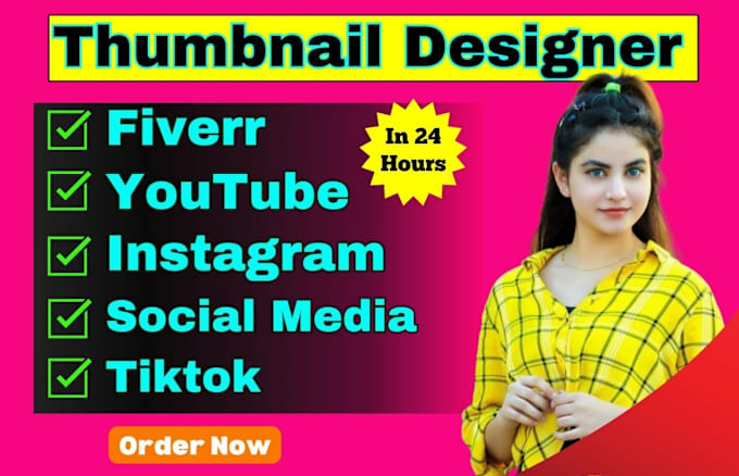 Gig Preview - Create fiverr gig image design, fiverr thumbnail, gig picture, youtube thumbnail