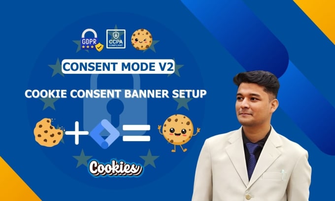 Gig Preview - Setup gdpr ccpa  google cookie consent mode v2 with gtm tcf