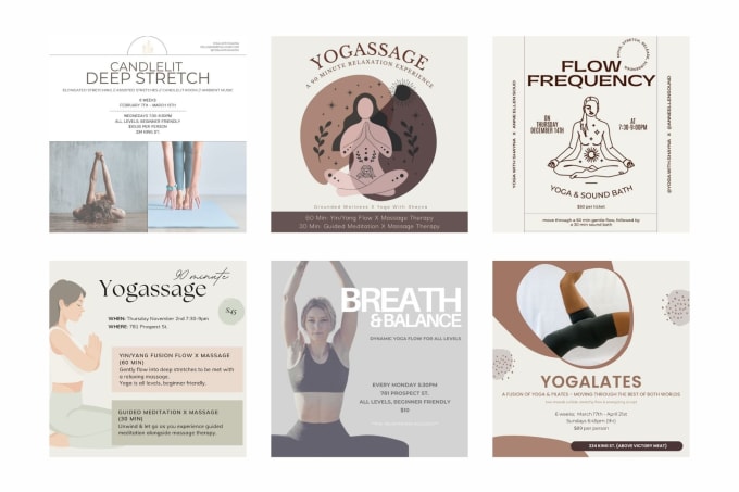 Gig Preview - Design instagram posts for your yoga classes and events