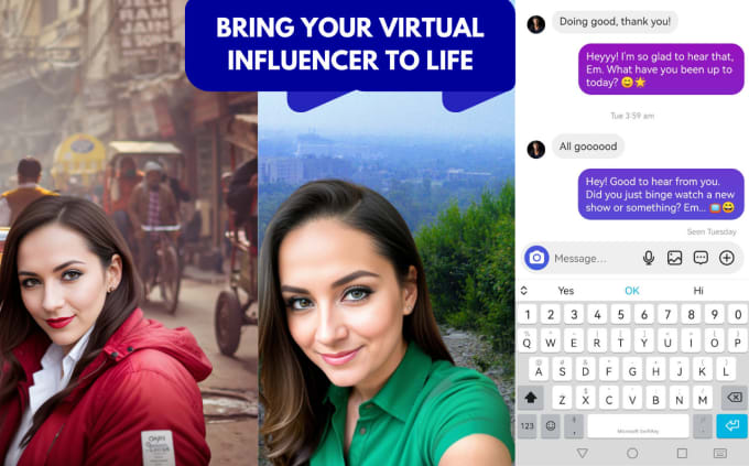 Gig Preview - Create a chat bot for your virtual influencer