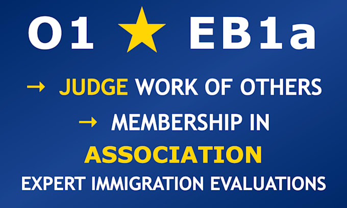 Bestseller - provide o1 eb1a judging and membership to highlight the extraordinary ability