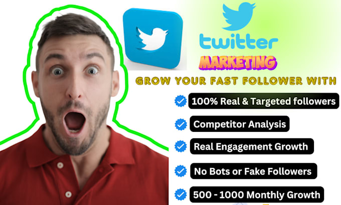 Gig Preview - Be twitter marketing manager for real, nft, and crypto organic followers