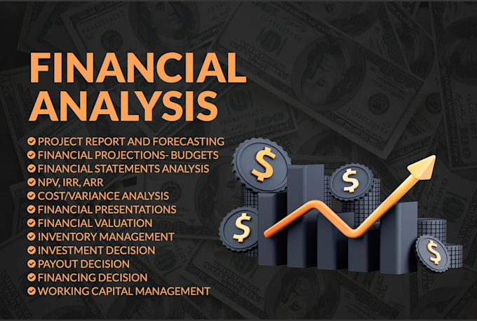 Gig Preview - Provide financial analysis,financial model,npv,irr,dcf,wacc,ratios,projections