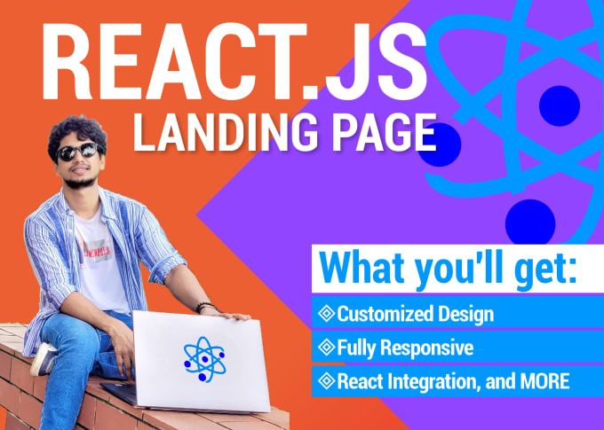 Gig Preview - Build fully responsive react landing page frontend, react frontend developer