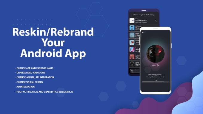 Gig Preview - Reskin, rebrand, customize android app and ios app