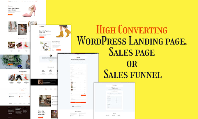 Gig Preview - Do word press product landing page sales funnel sales page