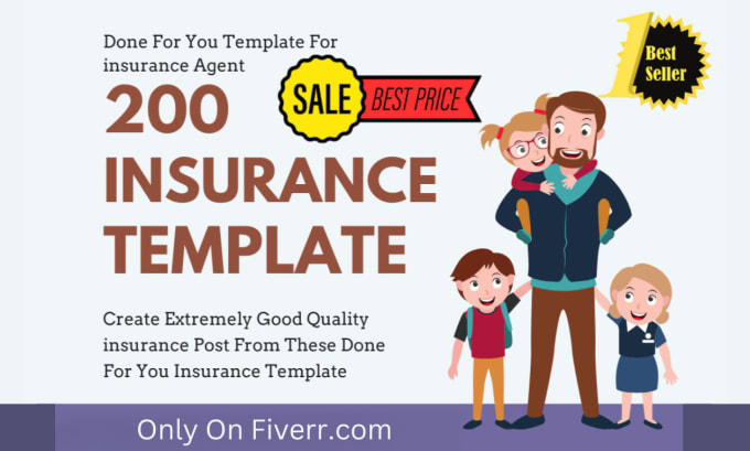 Gig Preview - Provide you 400 insurance templates for instagram