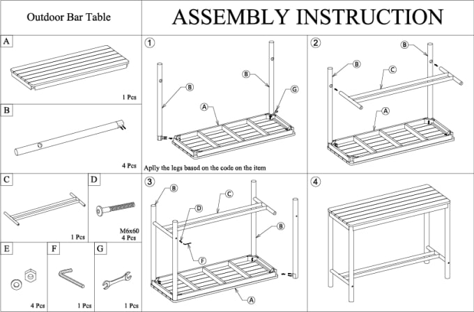 Gig Preview - Design assembly instructions for furniture manufacturing