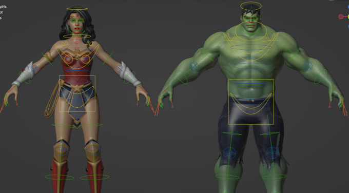 Gig Preview - Do 3d character rigging in blender, rigify, auto rig pro