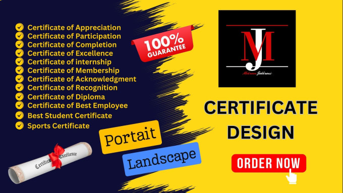 Bestseller - do custom certificate design, diploma or award certificate in 24h