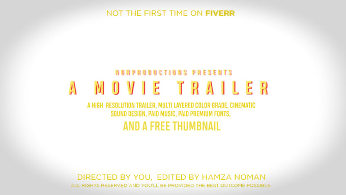 Bestseller - create a trailer for your movie, film or documentary