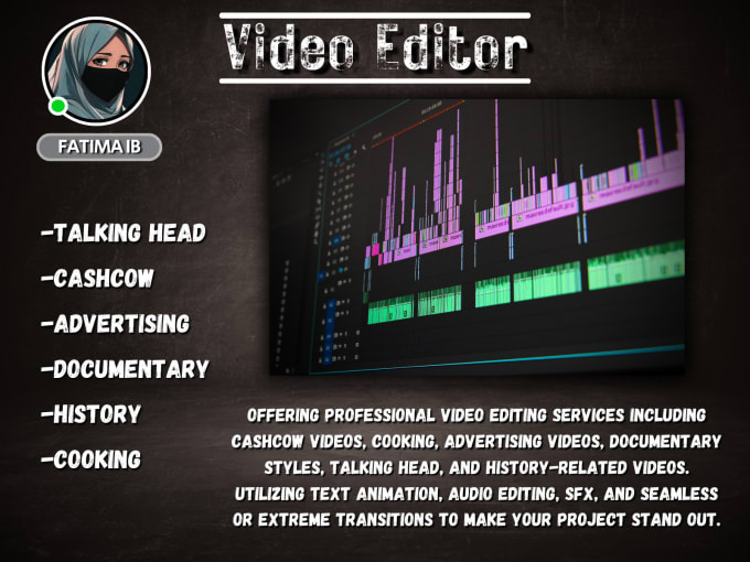 Gig Preview - Professional video editing services