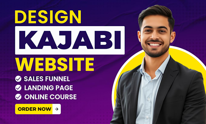 Gig Preview - Design kajabi website or sales funnel landing page, kajabi online course